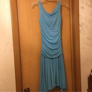 Shirred sleeveless tank dress